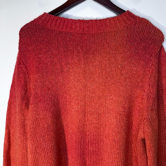Addition Elle Crew Neck Burnt Orange Knit Sweater Size 1x - Picture 6 of 10